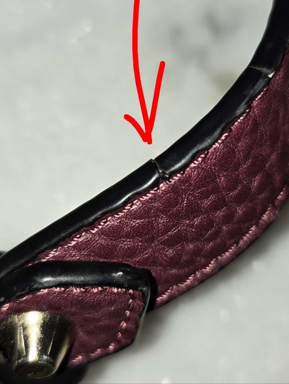 Urban Expressions Plum Pebbled Shoulder Bag with Gold Hardware - Picture 16 of 16